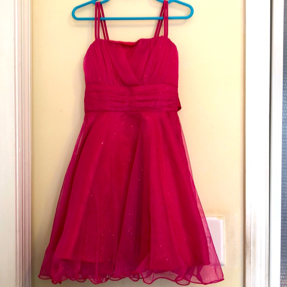 Toddler Girls Shimmery Pink Dress